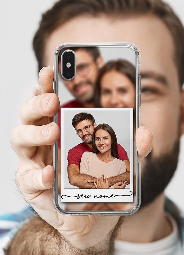 Capinha Foto em Moldura Polaroid  | #Personalize º Cod-1