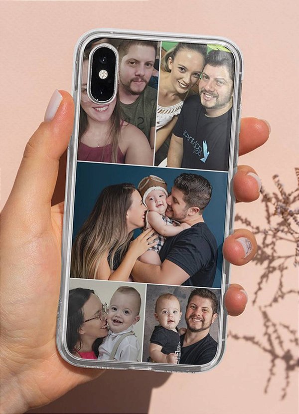 Capinha personalizada com Mosaico de 5 Fotos º