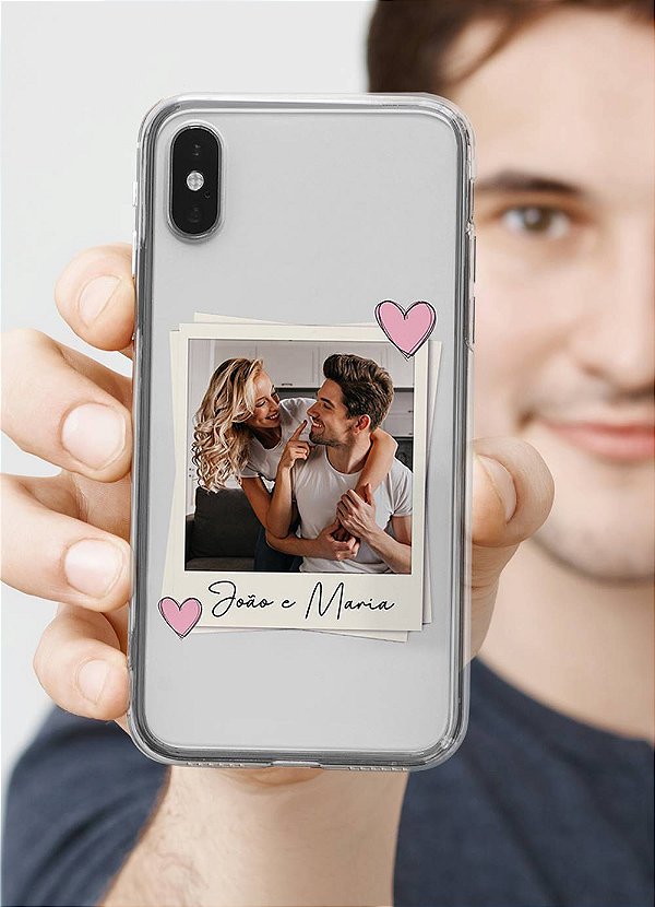 Capinha namorados em Moldura Polaroid  | #Personalize º