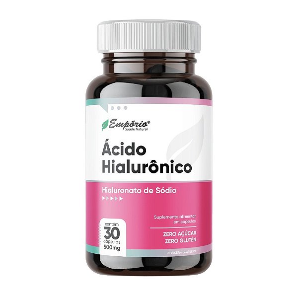 Ácido Hialurônico - 500mg - 30 Cápsulas