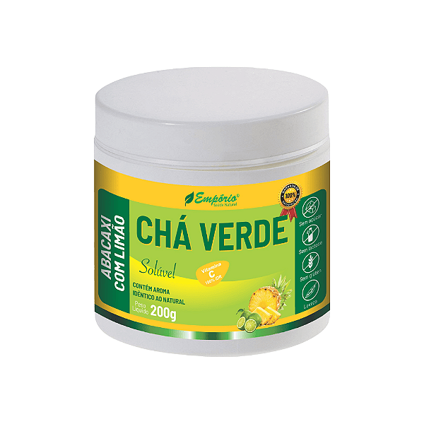 Chá Verde com Vitamina C - Sabor Abacaxi com Limão - 200g