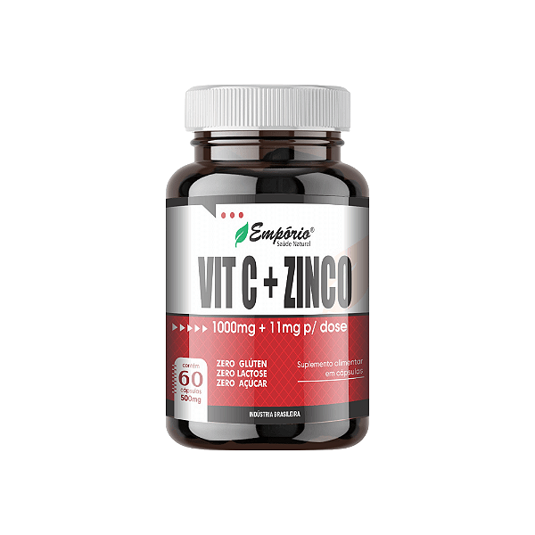 Vitamina C 1g + Zinco - 500mg - 60 Cápsulas