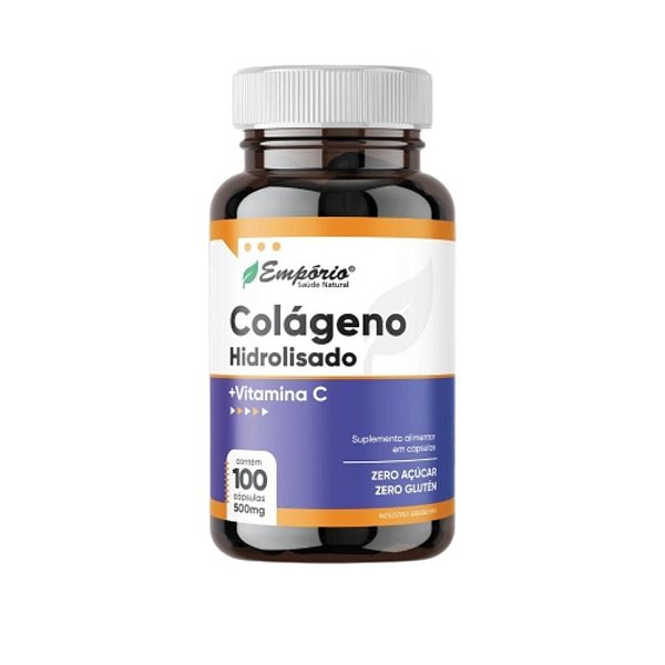 Colágeno Com Vitamina C - 500mg - 100 Cápsulas - (1096)