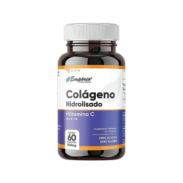 Colágeno Com Vitamina C - 500mg - 60 Cápsulas - (1268)