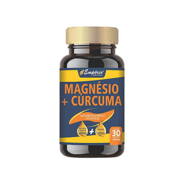 Magnésio e Cúrcuma - 500mg 30 Cápsulas