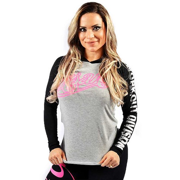 Manga Longa com Capuz Pink Curl