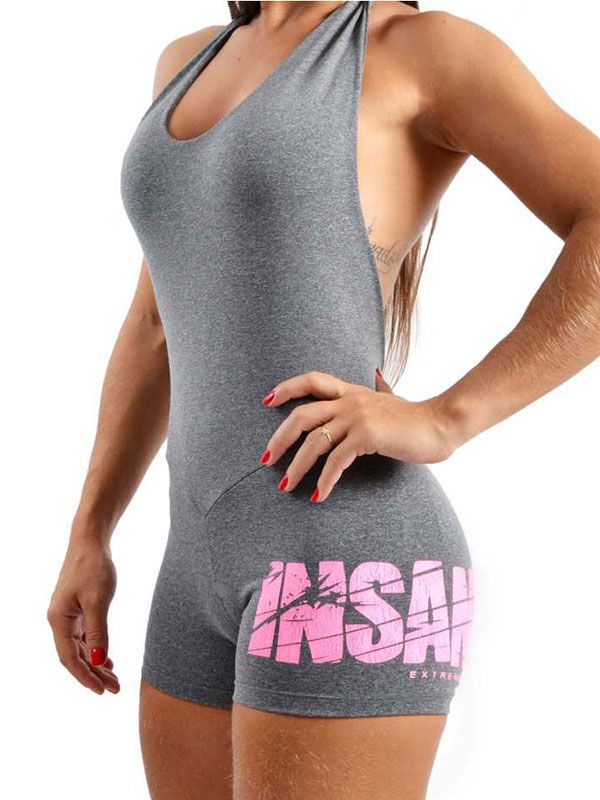 Macaquinho Frente Única Estampa Rosa