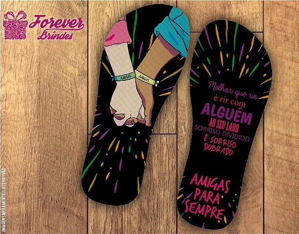 Chinelo Personalizados Amigas Unidas