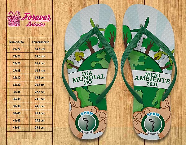 Chinelo Personalizados Meio Ambiente