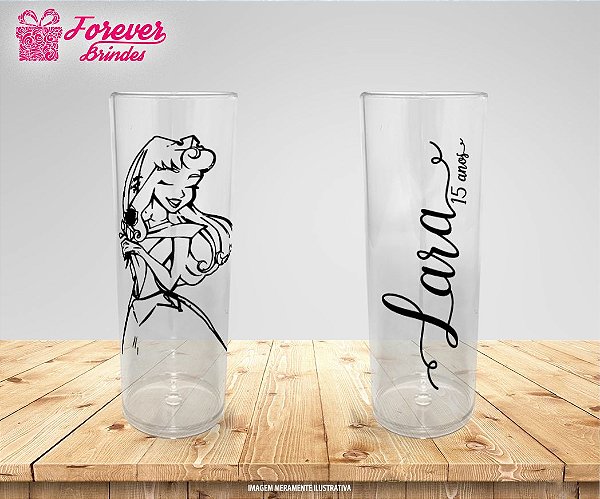 Copo Long Drink 15 anos Bela Adormecida