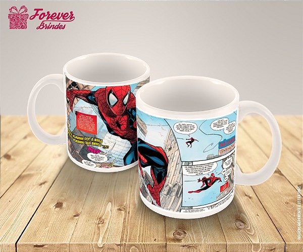 Caneca de Porcelana Aniversário Homem Aranha