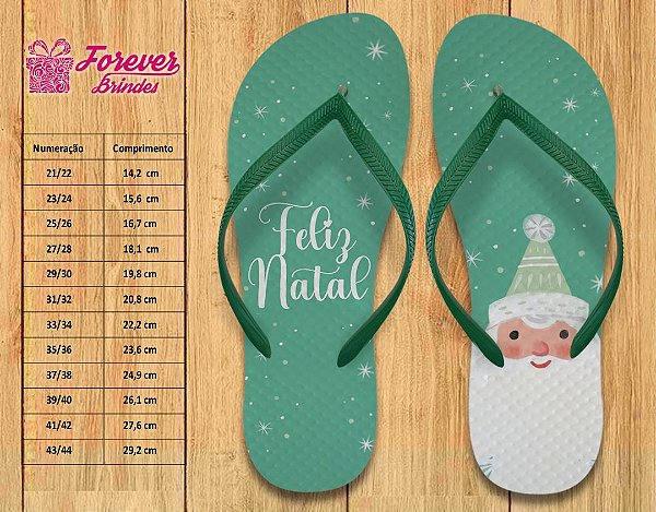 Chinelo Personalizado Feliz Natal