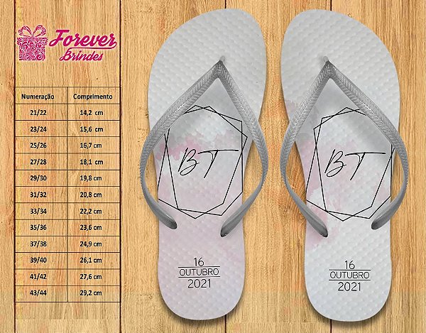 Chinelo Personalizado Casamento