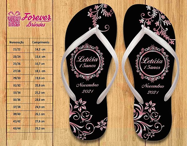 Chinelo Personalizado 15 Anos