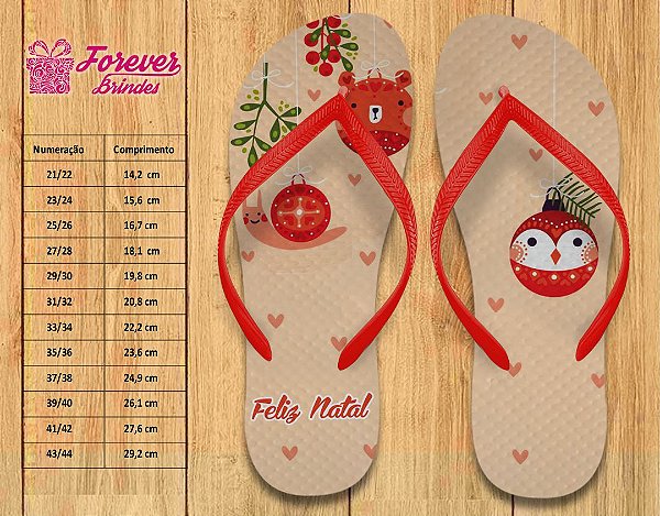 Chinelo Personalizado Feliz Natal