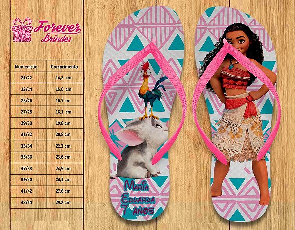 Chinelo Personalizado Moana