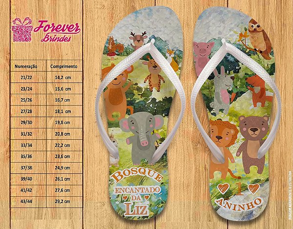 Chinelo Personalizado Bosque Encantado