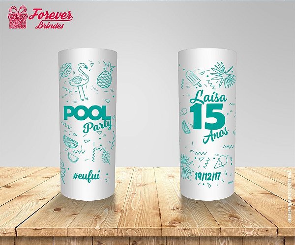 Copo Long Drink 15 Anos Pool Party