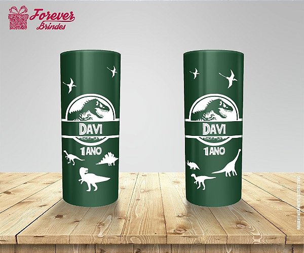 Copo Long Drink Aniversário Dinossauros