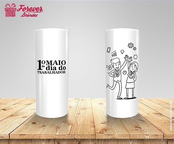 Copo Long Drink Dia Do Trabalhador Caricatura