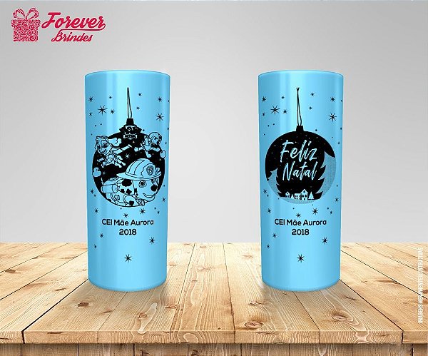 Copo Long Drink Natal Patrulha Canina