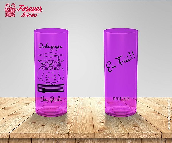 Copo Long Drink Pedagogia Com Coruja