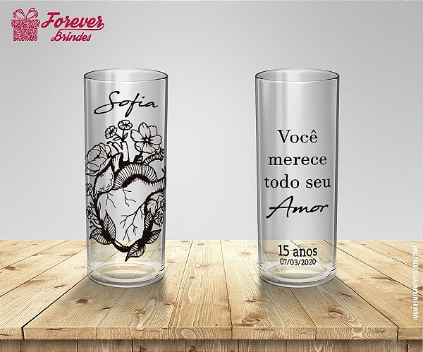 Copo Long Drink Personalizado 15 Anos