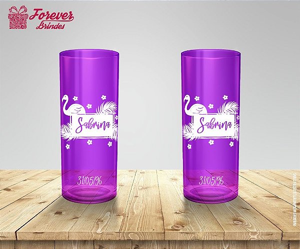 Copo Long Drink Personalizado Flamingo