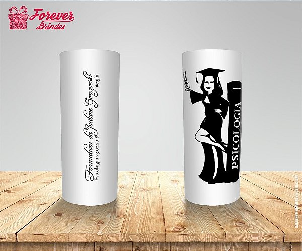 Copo Long Drink Psicologia Caricatura