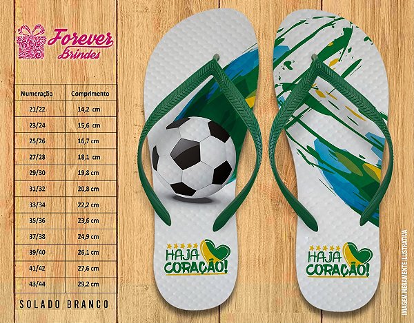 Chinelo Personalizado Futebol