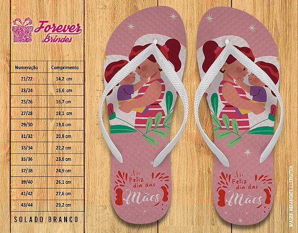 Chinelo Personalizado Dia das Mães