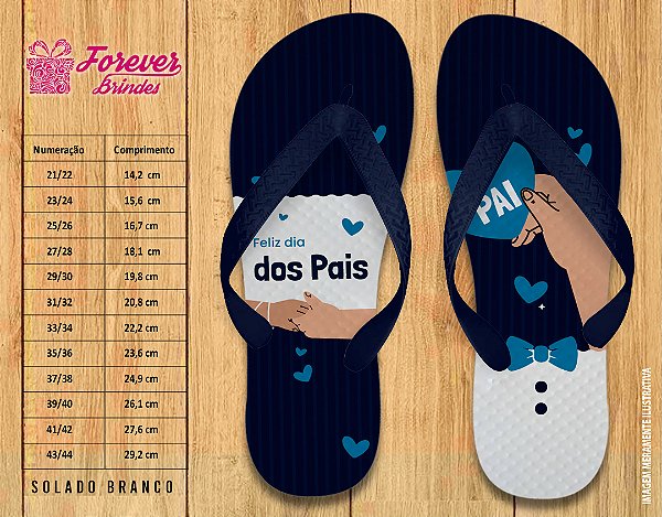 Chinelo Personalizado Dia dos Pais