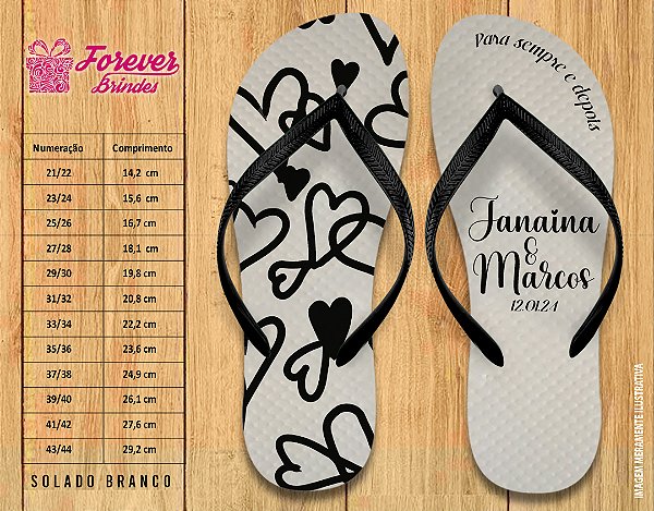 Chinelo Personalizado Casamento