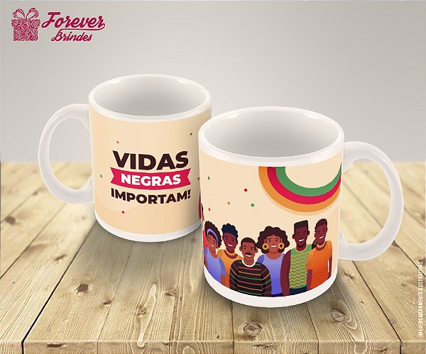 Caneca de Porcelana Personalizada Consciência Negra