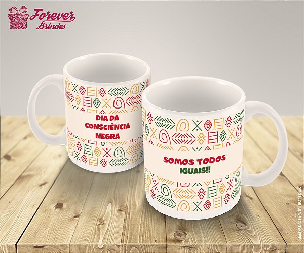 Caneca de Porcelana Personalizada Consciência Negra