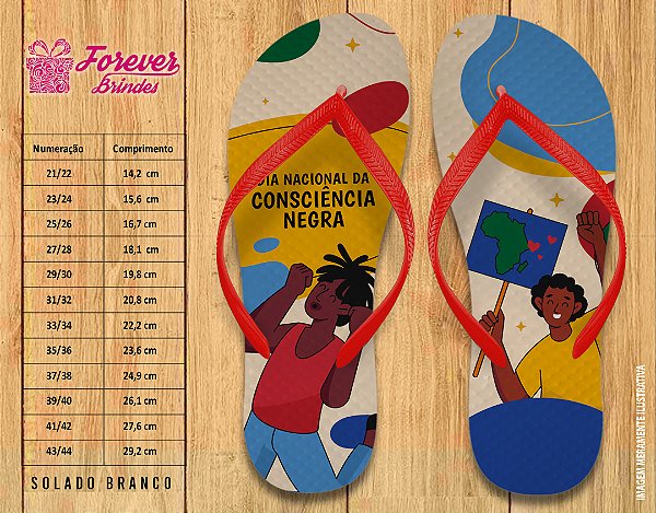 Chinelo Personalizado Consciência Negra