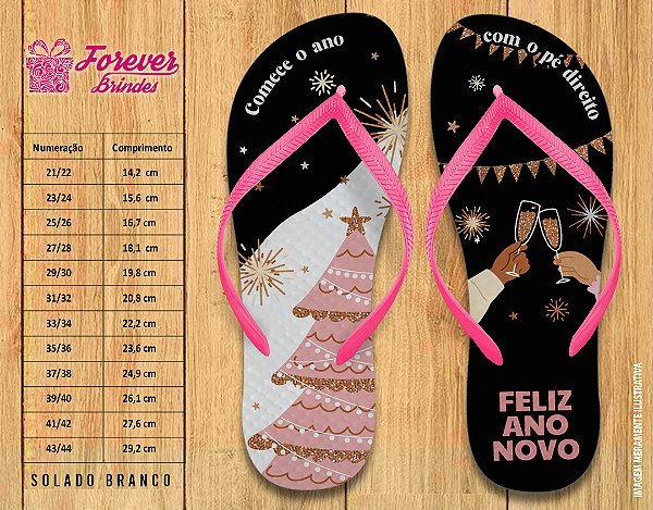 Chinelo Personalizado Ano Novo