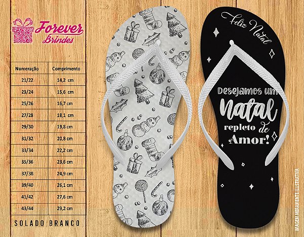 Chinelo Personalizado Feliz Natal