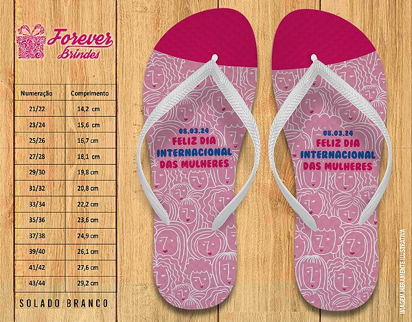 Chinelo Personalizado Dia da Mulher