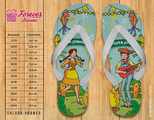 Chinelo Personalizado Festa Junina