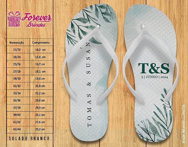 Chinelo Personalizado Casamento