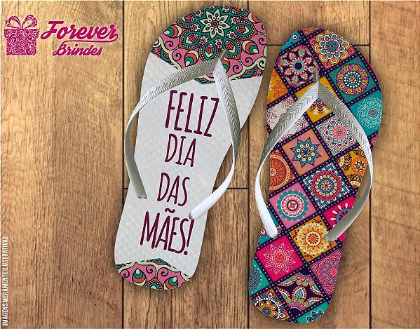 Chinelo Dia Das Mães Estampado