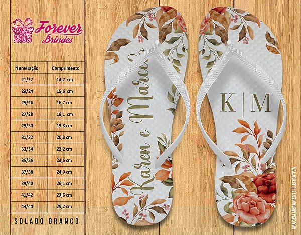 Chinelo Personalizado Casamento