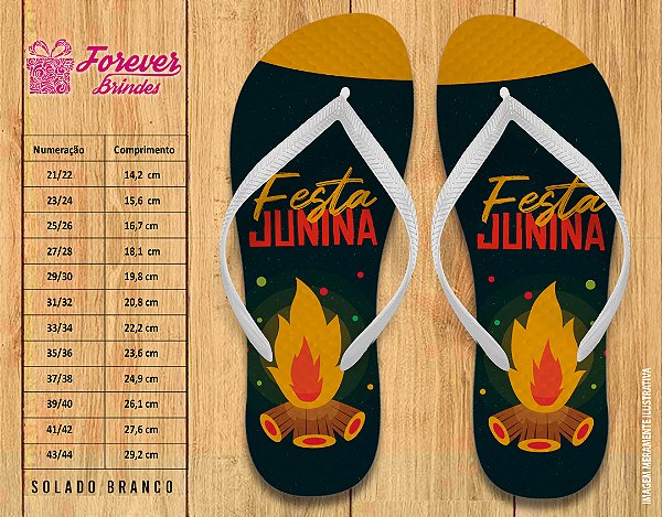 Chinelo Personalizado Festa Junina