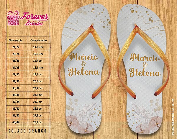 Chinelo Personalizado Casamento