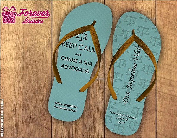 Chinelo Formatura Direito Keep Calm