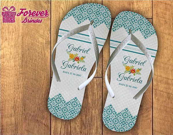 Chinelo De Casamento Estampado