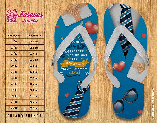 Chinelo Personalizado Dia dos Pais