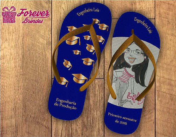 Chinelo Formatura Engenharia De Produção Caricatura