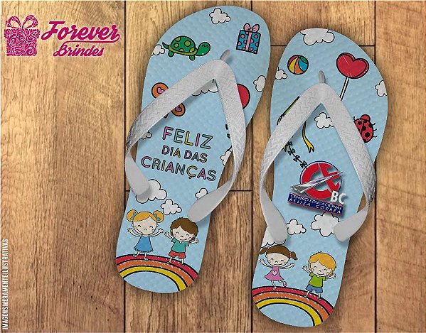 Chinelo Dias Das Crianças Menino e Menina